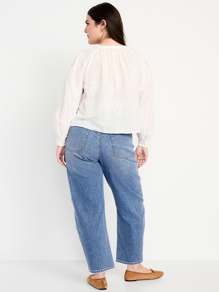 Image number 8 showing, Wow High-Waisted Barrel Ankle Jeans