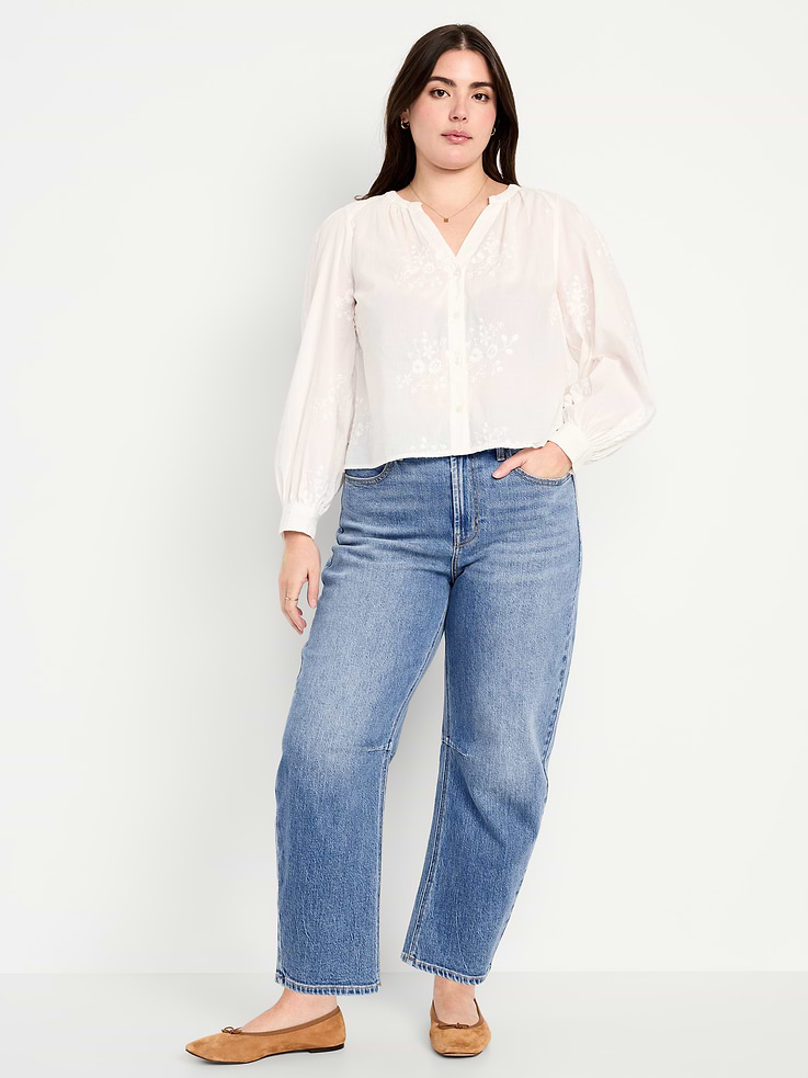 Image number 7 showing, Wow High-Waisted Barrel Ankle Jeans