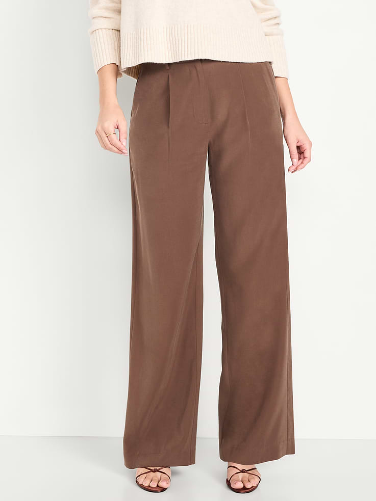 Image number 2 showing, Extra High-Waisted Drapey Trouser Super Wide-Leg Pants