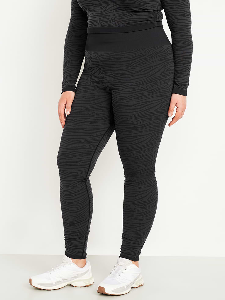 Image number 7 showing, High-Waisted Seamless Jacquard Leggings