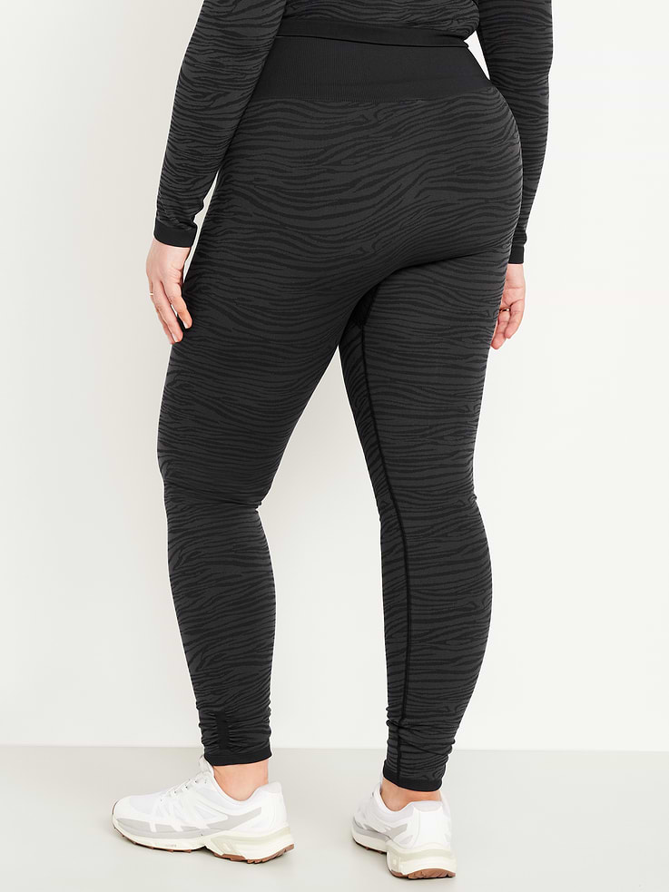 Image number 8 showing, High-Waisted Seamless Jacquard Leggings