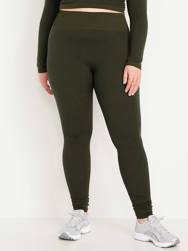 Image number 7 showing, High-Waisted Seamless Jacquard Leggings