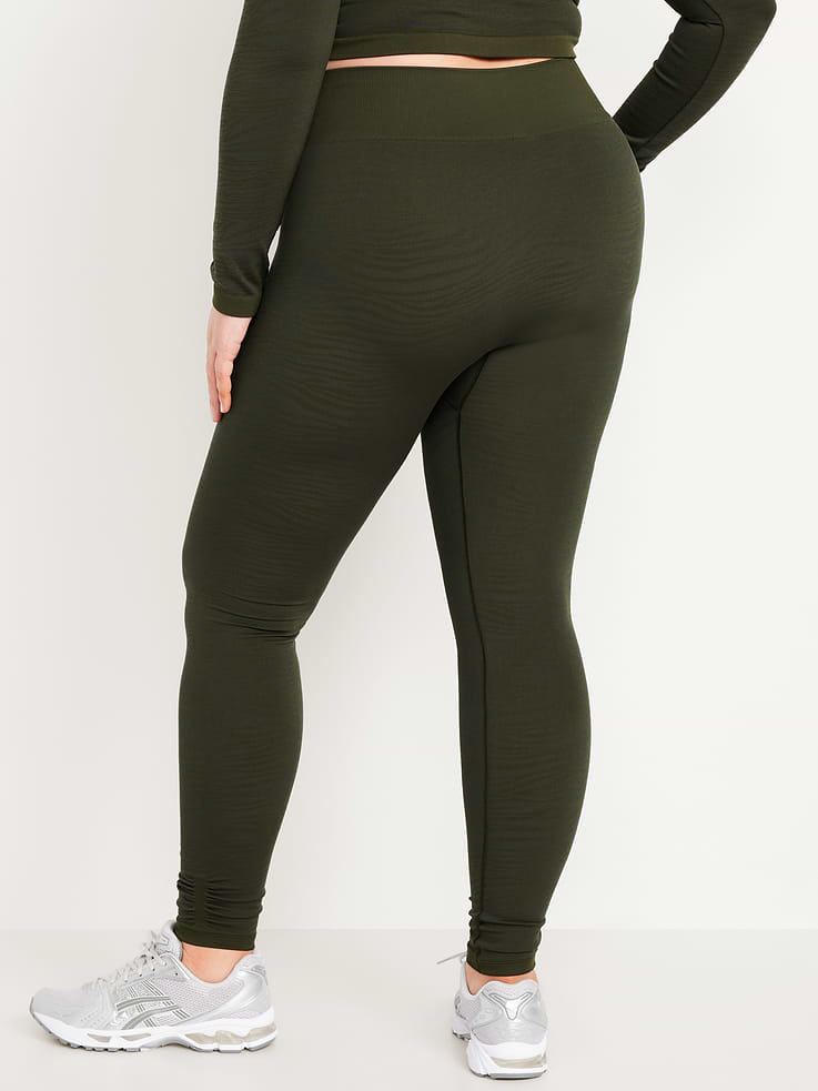 Image number 8 showing, High-Waisted Seamless Jacquard Leggings