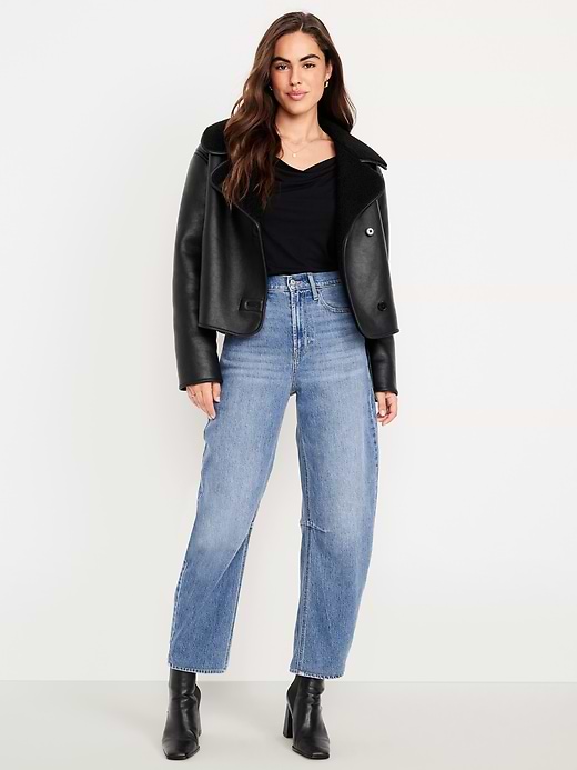 Wow High-Waisted Barrel Ankle Jeans | Old Navy