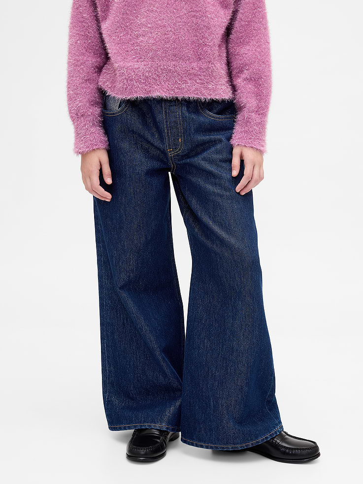 Image number 3 showing, Kids Low Rise Easy Metallic Baggy Jeans