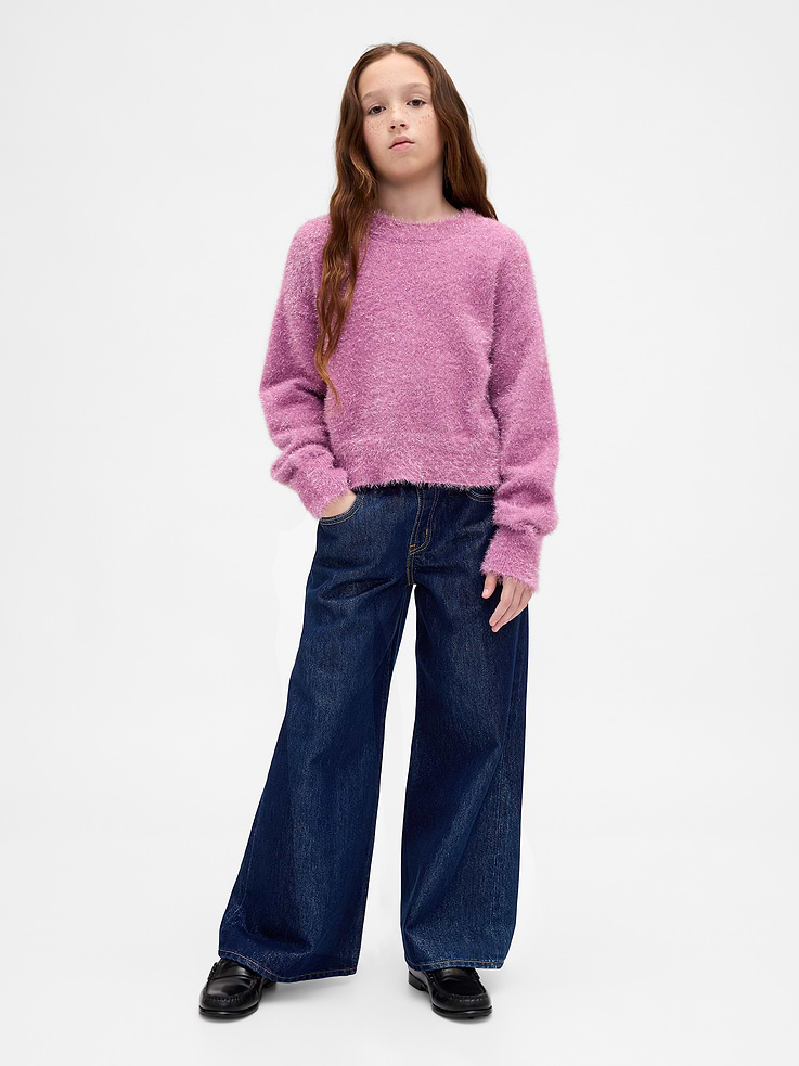 Image number 1 showing, Kids Low Rise Easy Metallic Baggy Jeans