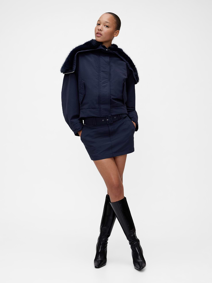 Image number 1 showing, GapStudio Belted Mini Skirt
