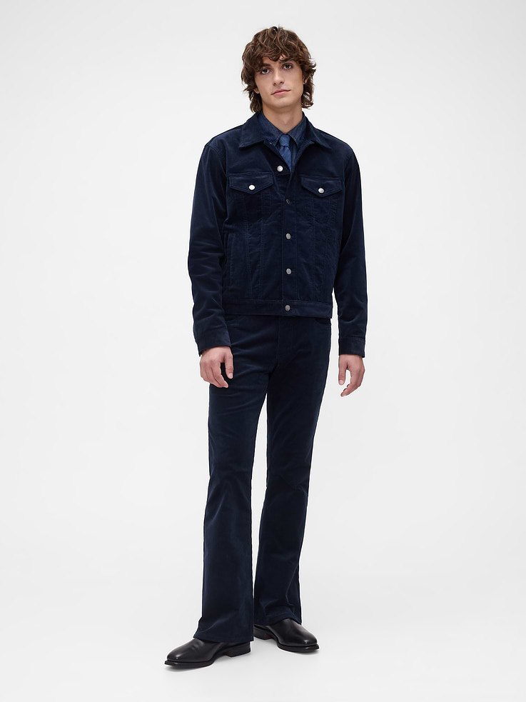 Image 1 of 2, Soft, stretch denim-like corduroy boot pants., Button closure, zip fly., Five-pocket styling., Online exclusive., Product #877156