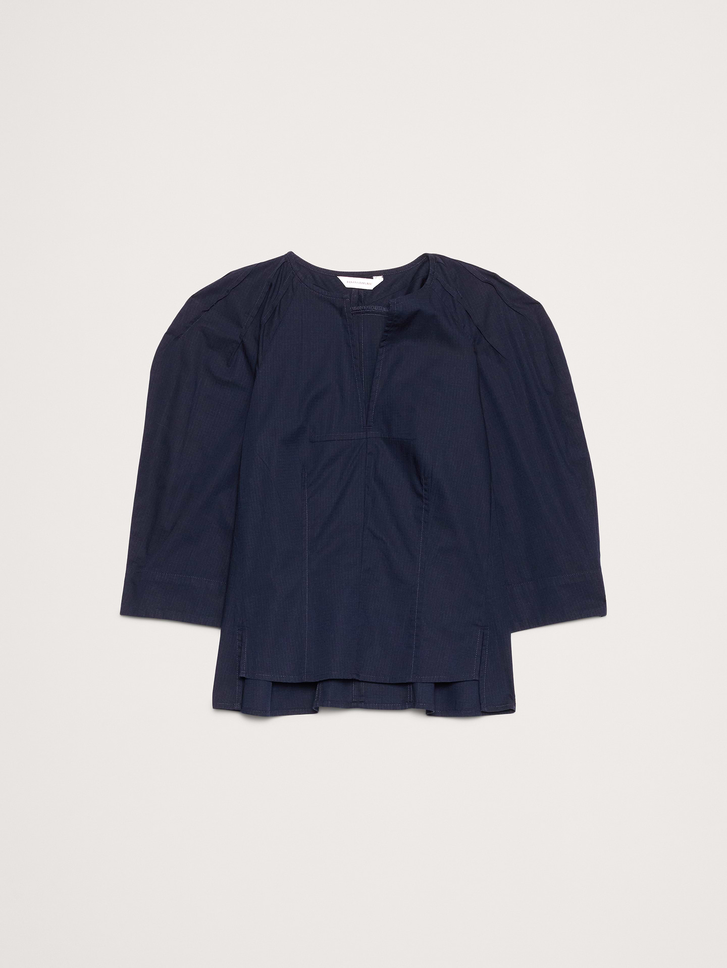Image number 5 showing, Stretch-Cotton Volume-Sleeve Top