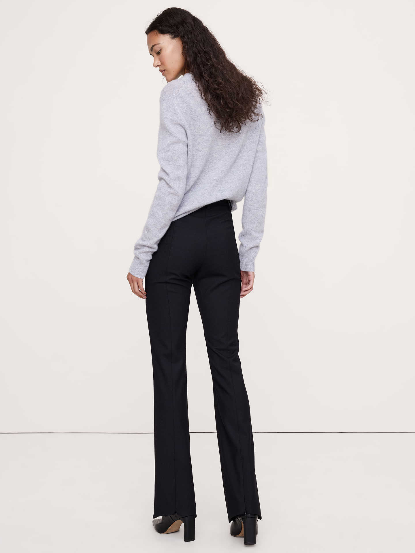 L'image numéro 2 présente Pantalon ultra-étroit à taille haute en flanelle