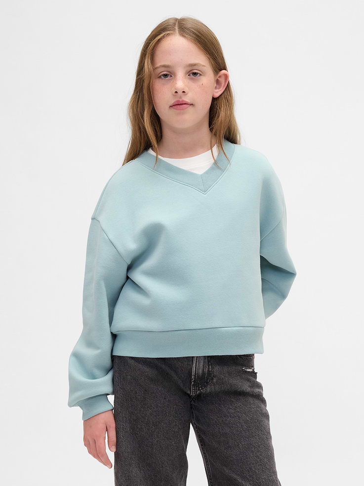 Image number 1 showing, Kids VintageSoft Relaxed V-Neck Sweatshirt