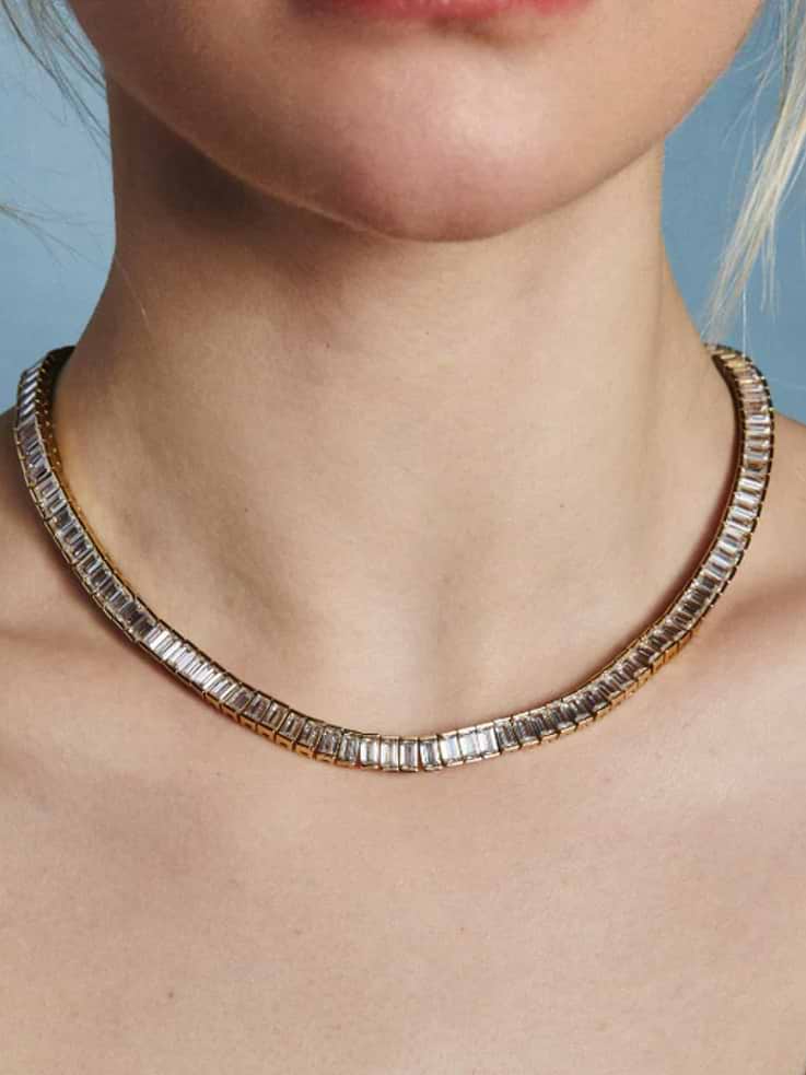Image number 3 showing, HART Baguette Tennis Necklace