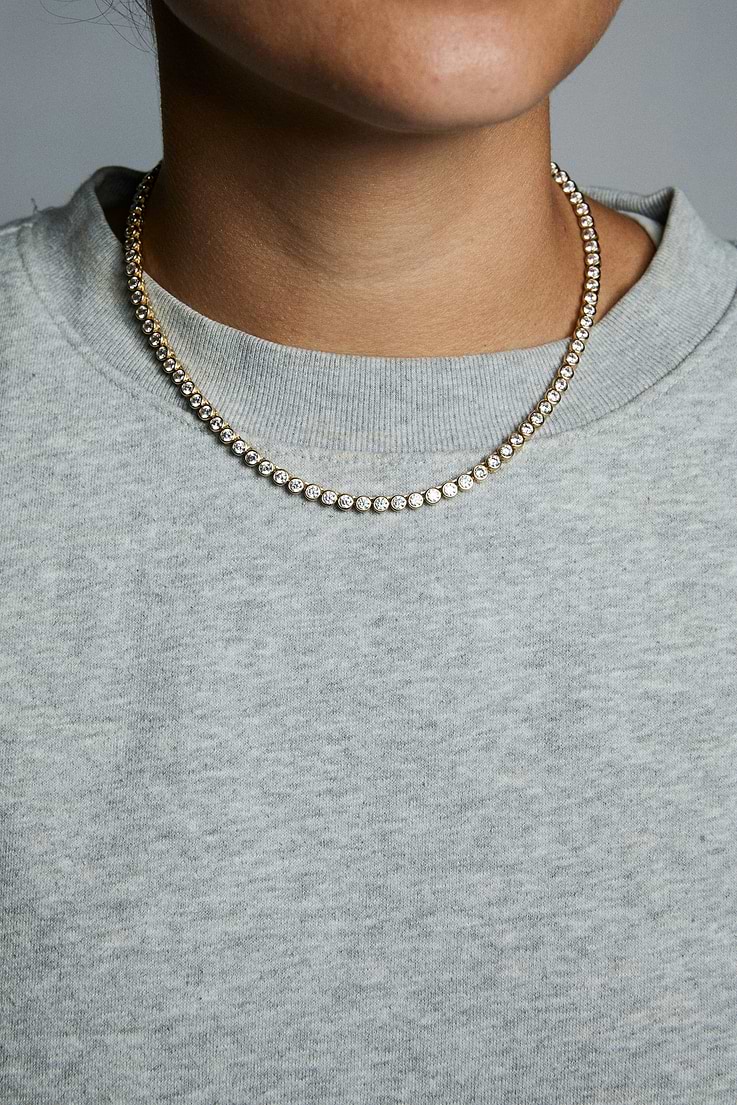 Image 2 of 4, HART Bezel Tennis Necklace