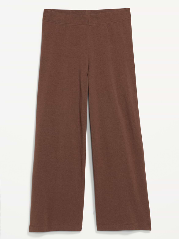 High-Waisted Fashion Wide-Leg Cropped Leggings