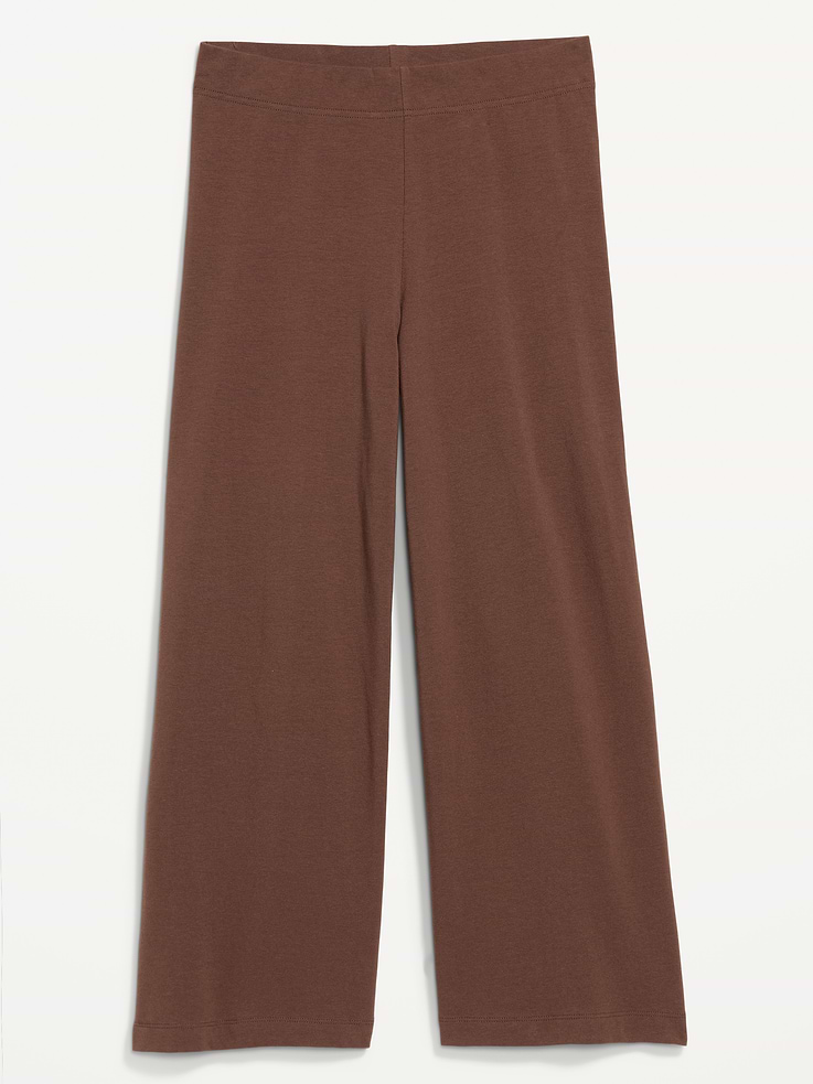 Image number 4 showing, High-Waisted Fashion Wide-Leg Cropped Leggings