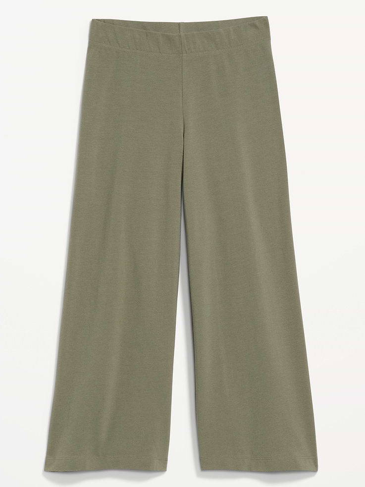 Image number 4 showing, High-Waisted Fashion Wide-Leg Cropped Leggings