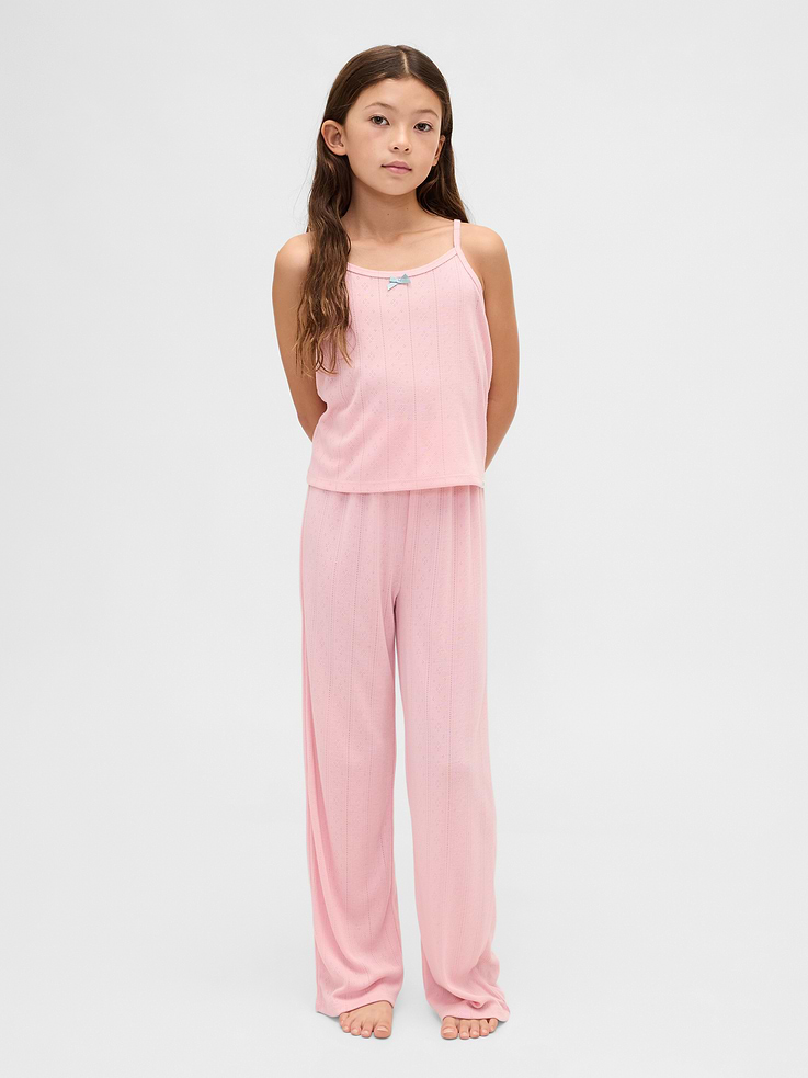 Image number 2 showing, Kids Recycled Pointelle Tank PJ Set