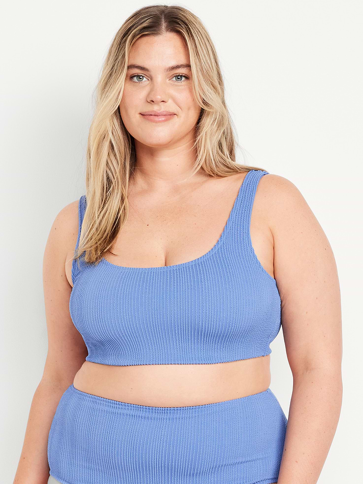 Image number 7 showing, Ribbed Scoop-Neck Swim Top