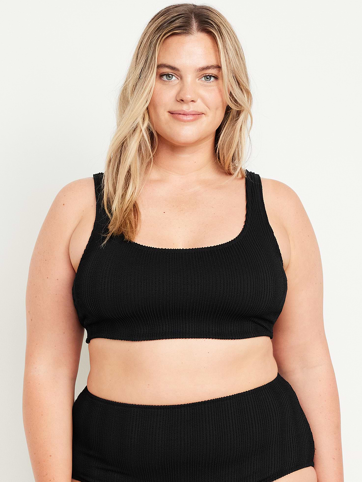 Image number 7 showing, Ribbed Scoop-Neck Swim Top