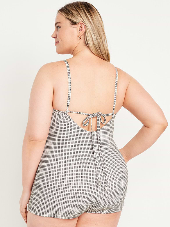 Textured Swim Romper -- 2.5-inch inseam