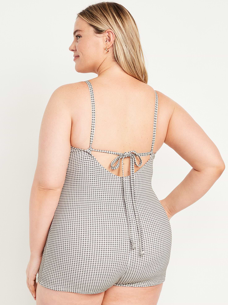 Image number 8 showing, Textured Swim Romper -- 2.5-inch inseam
