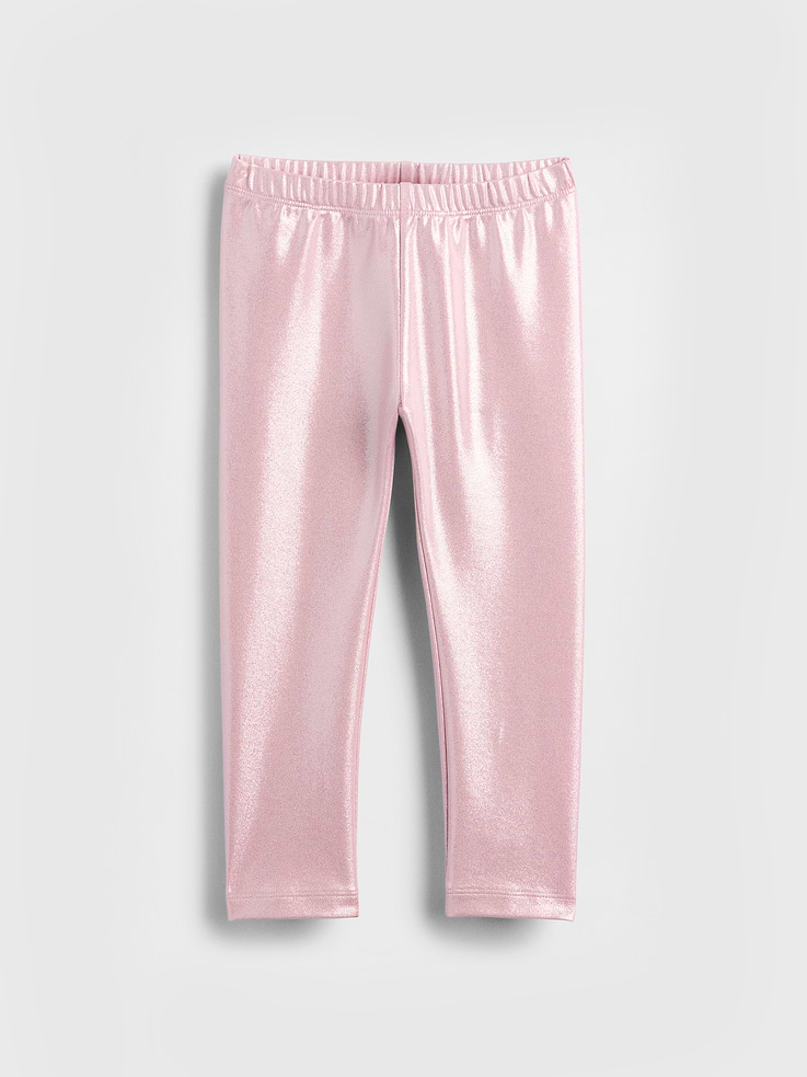 Image 1 of 3, Shiny stretch knit leggings., Elasticized waist., Product #853775