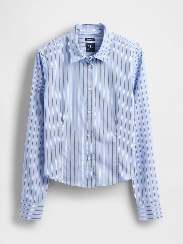 Image number 5 showing, Organic Cotton Fitted Crop Shirt