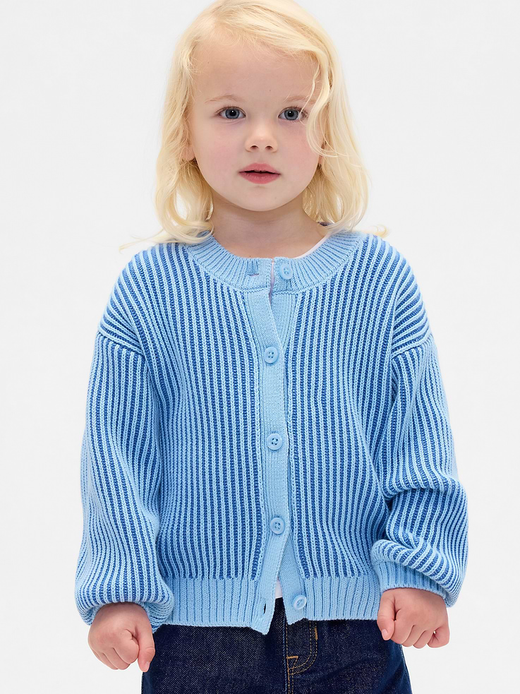 Image number 1 showing, Baby & Toddler Crewneck Cardigan Sweater