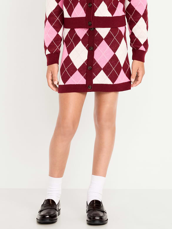 Sweater-Knit A-Line Skirt for Girls