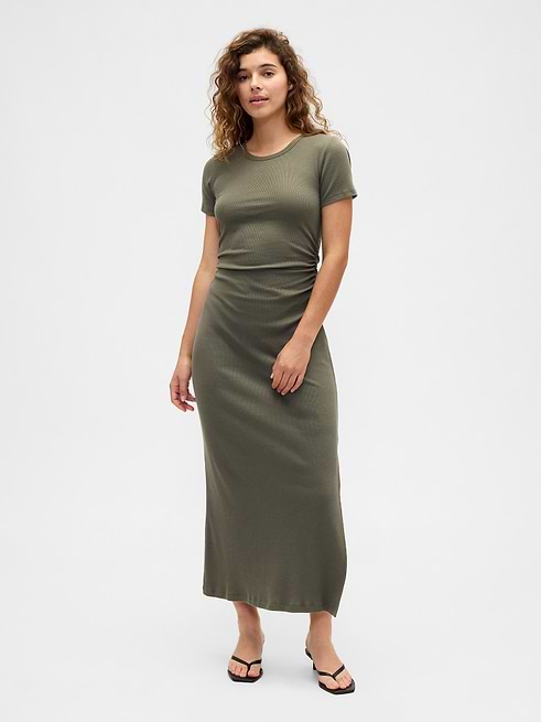 gap green maxi dress Ribbed T-Shirt white rhythm dress on sale