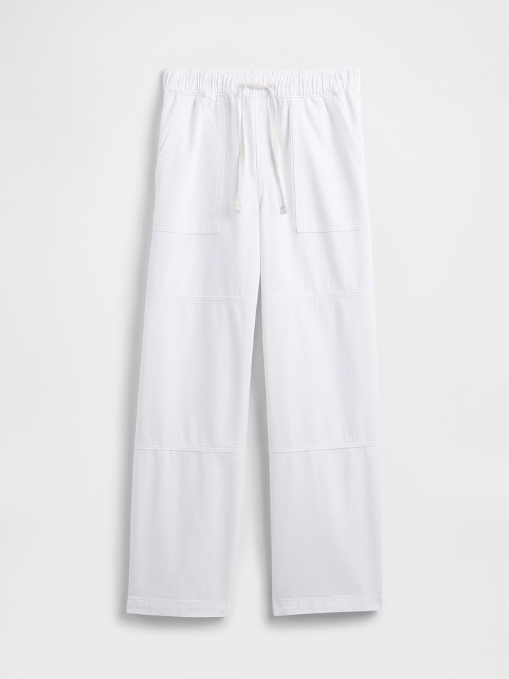 Image number 7 showing, High Rise Pull-On Wide-Leg Utility Jeans