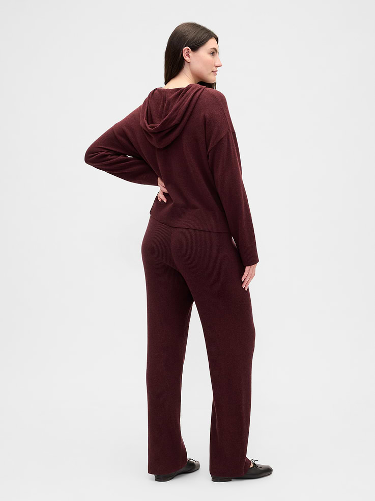Image 6 of 7, CashSoft Relaxed Ribbed Sweater Pants