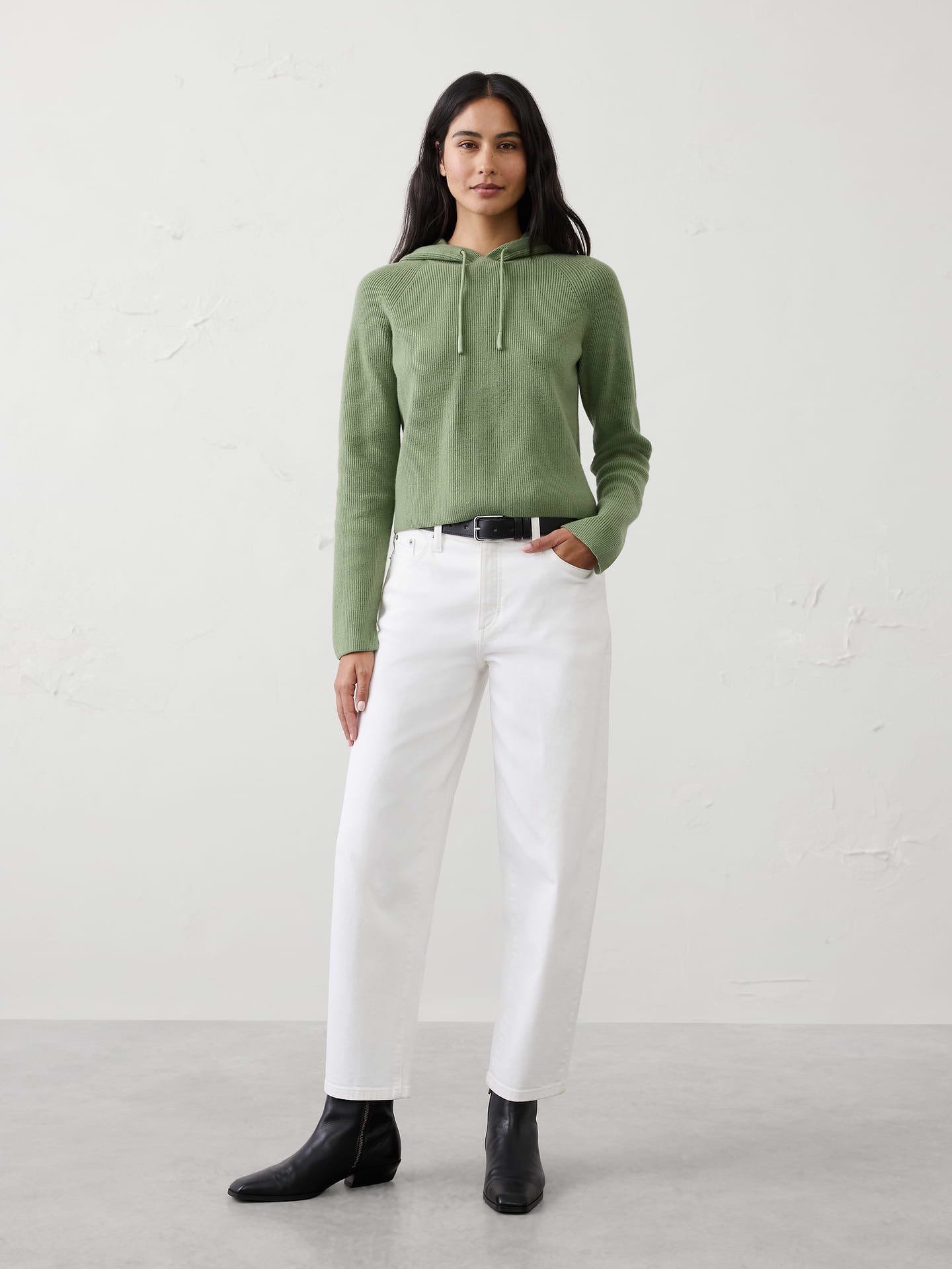 Image number 1 showing, Ribbed Sweater Hoodie