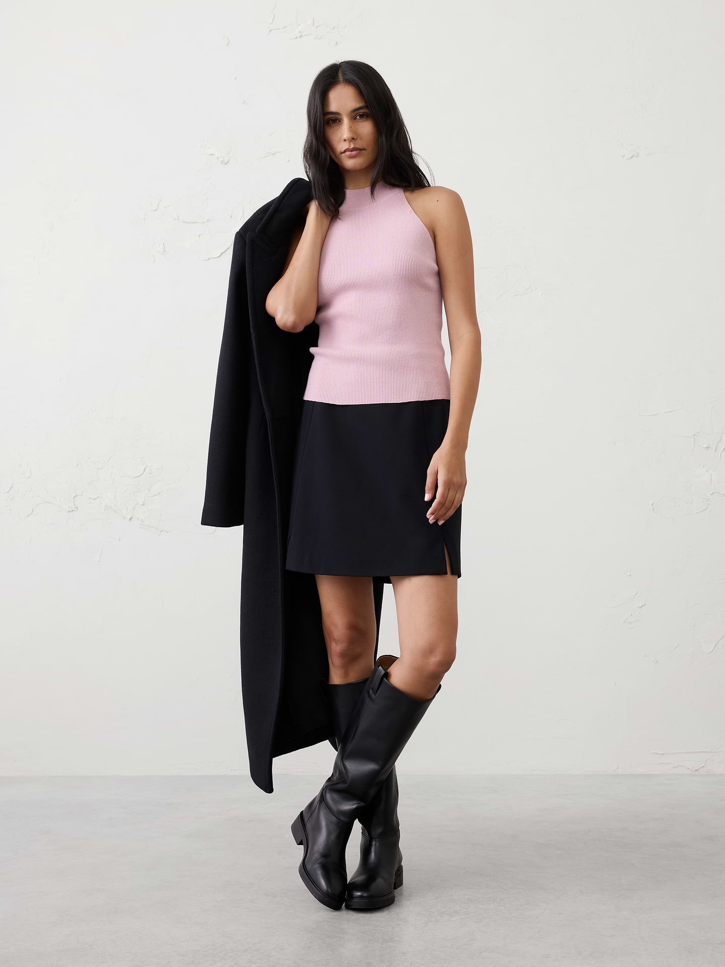 Image number 1 showing, Lurex Halter Sweater Tank