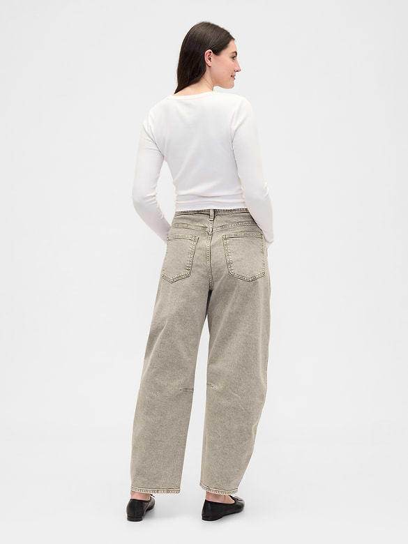 High Rise Barrel Jeans