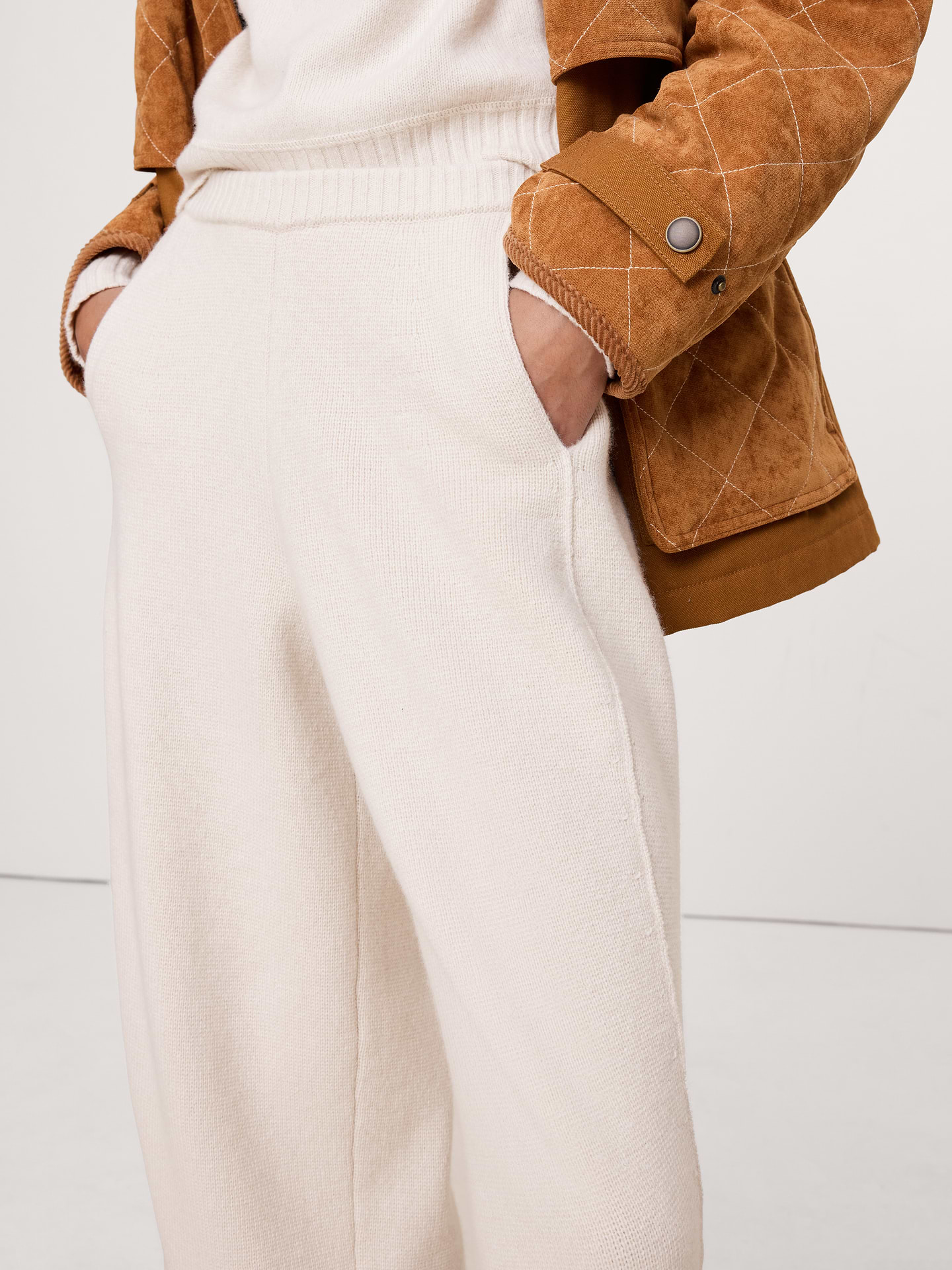 Image number 3 showing, Merino-Cotton Barrel Sweater Pant