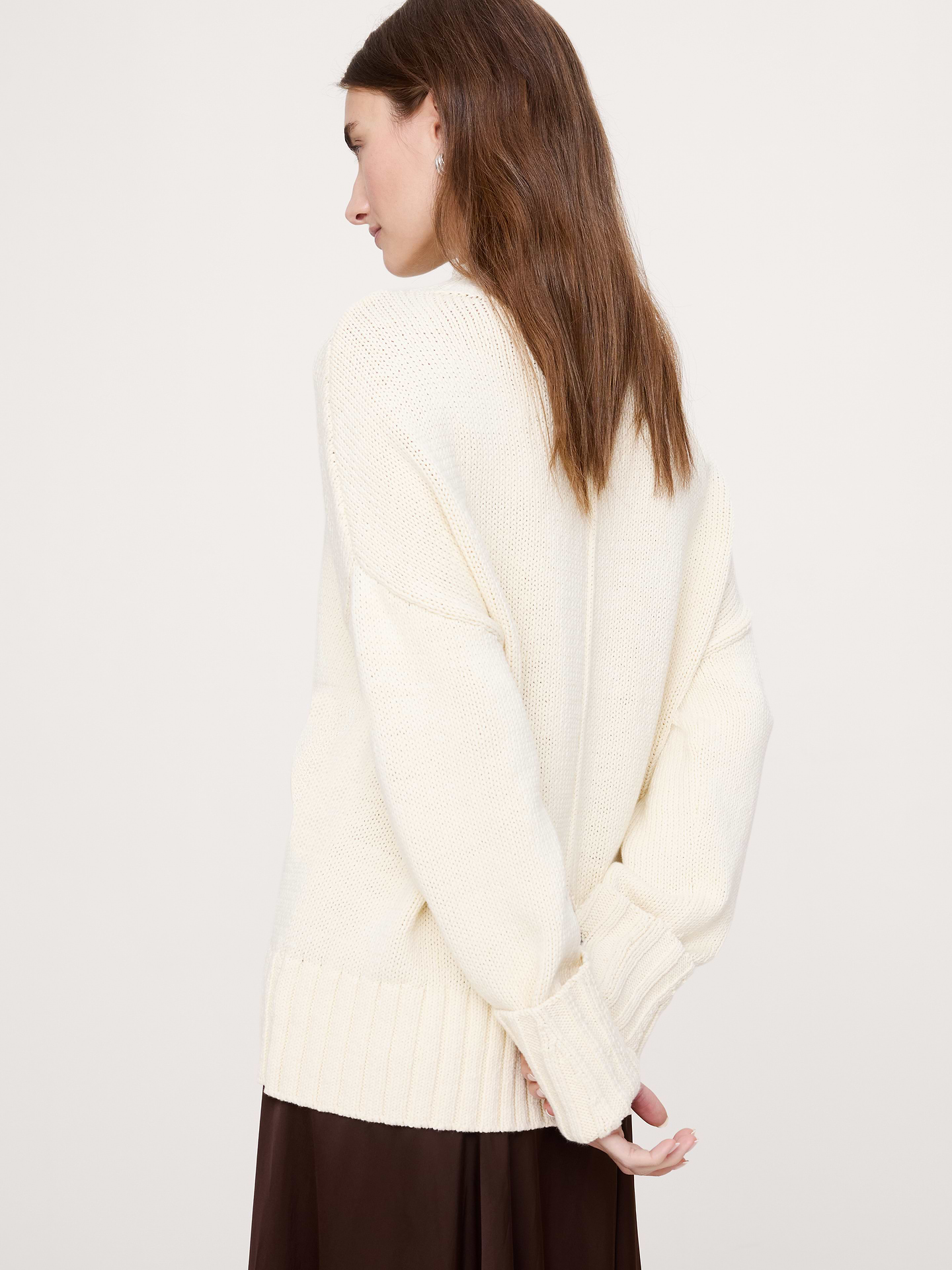Image number 6 showing, Chunky Cotton Tunic Sweater
