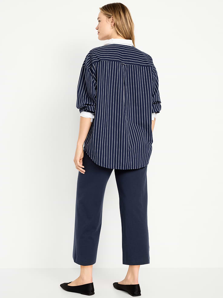 Image number 6 showing, High-Waisted Fashion Wide-Leg Cropped Leggings