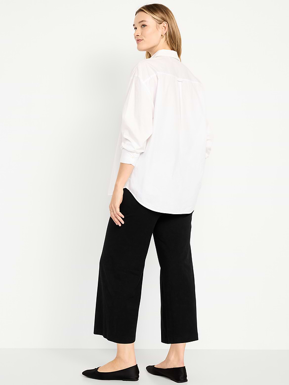 High-Waisted Fashion Wide-Leg Cropped Leggings