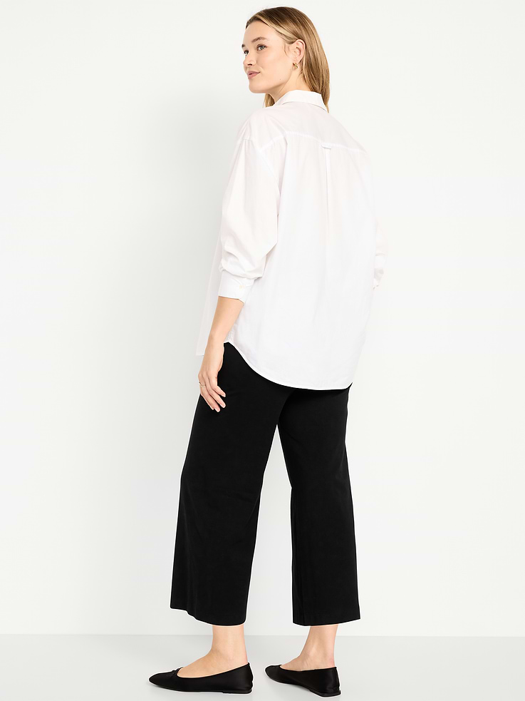 Image number 6 showing, High-Waisted Fashion Wide-Leg Cropped Leggings