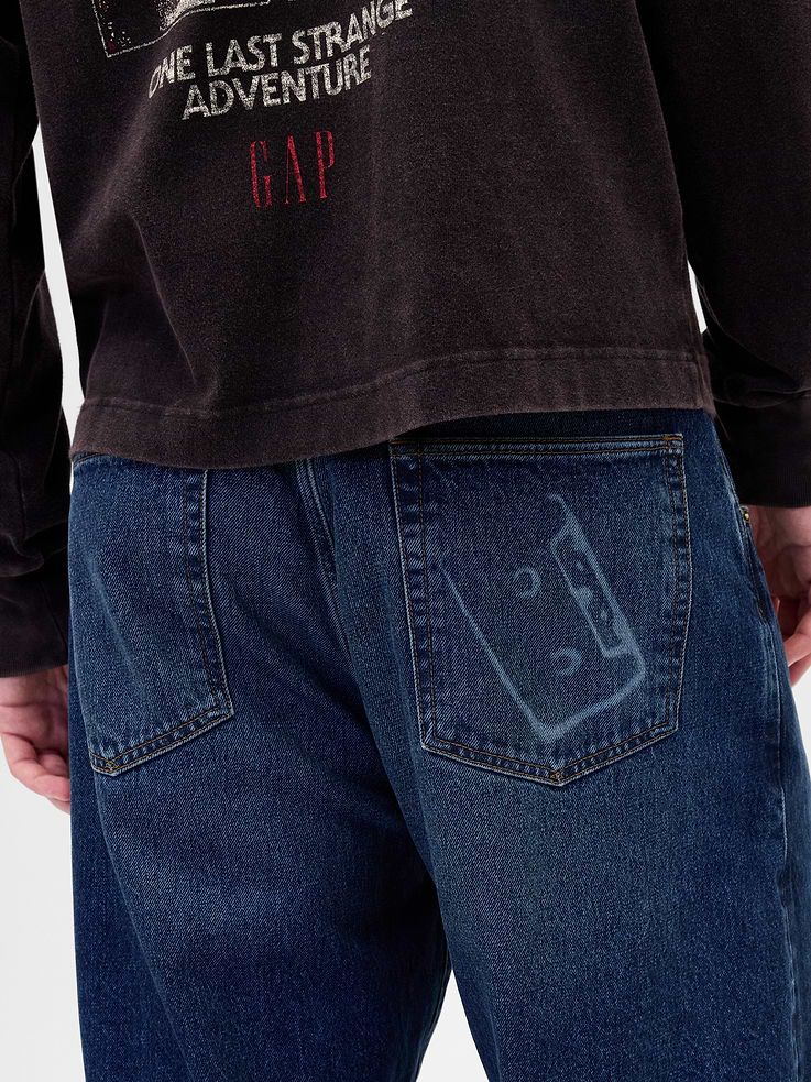 Image number 6 showing, Stranger Things Adult Flannel-Lined Extra Baggy Jeans
