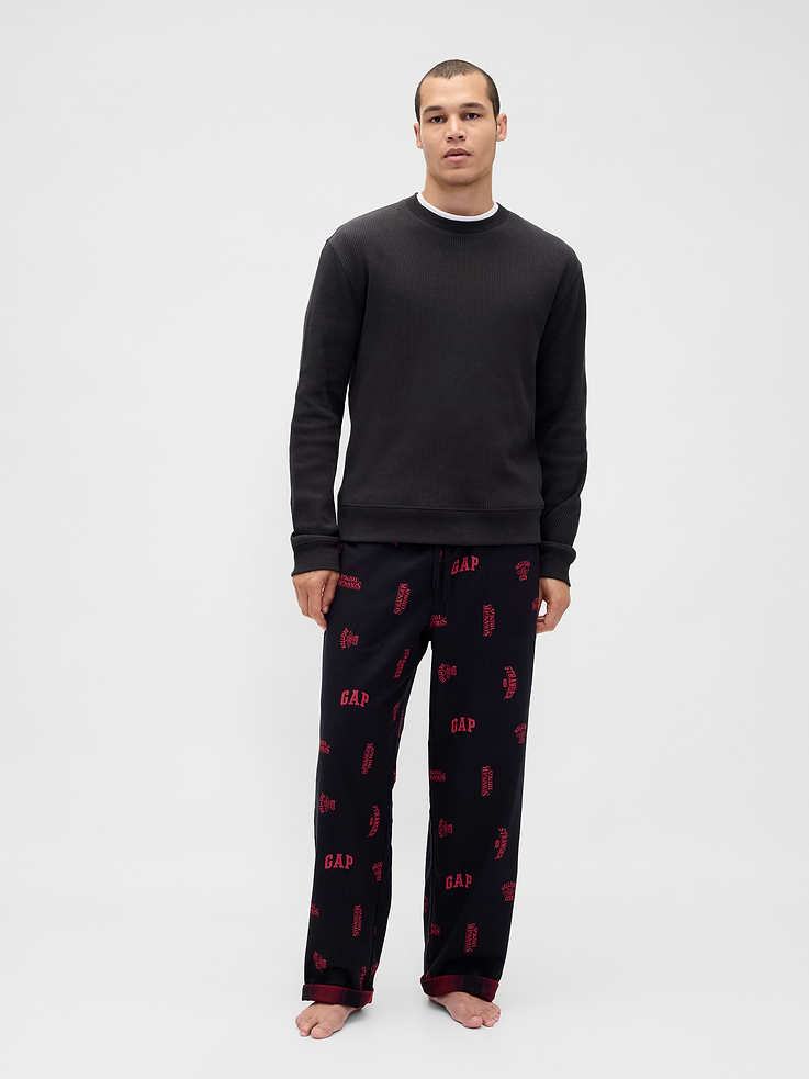 Image 2 of 2, Stranger Things Reversible Flannel PJ Pants