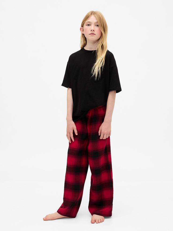 Image 2 of 2, Stranger Things Kids Recycled Flannel PJ Pants