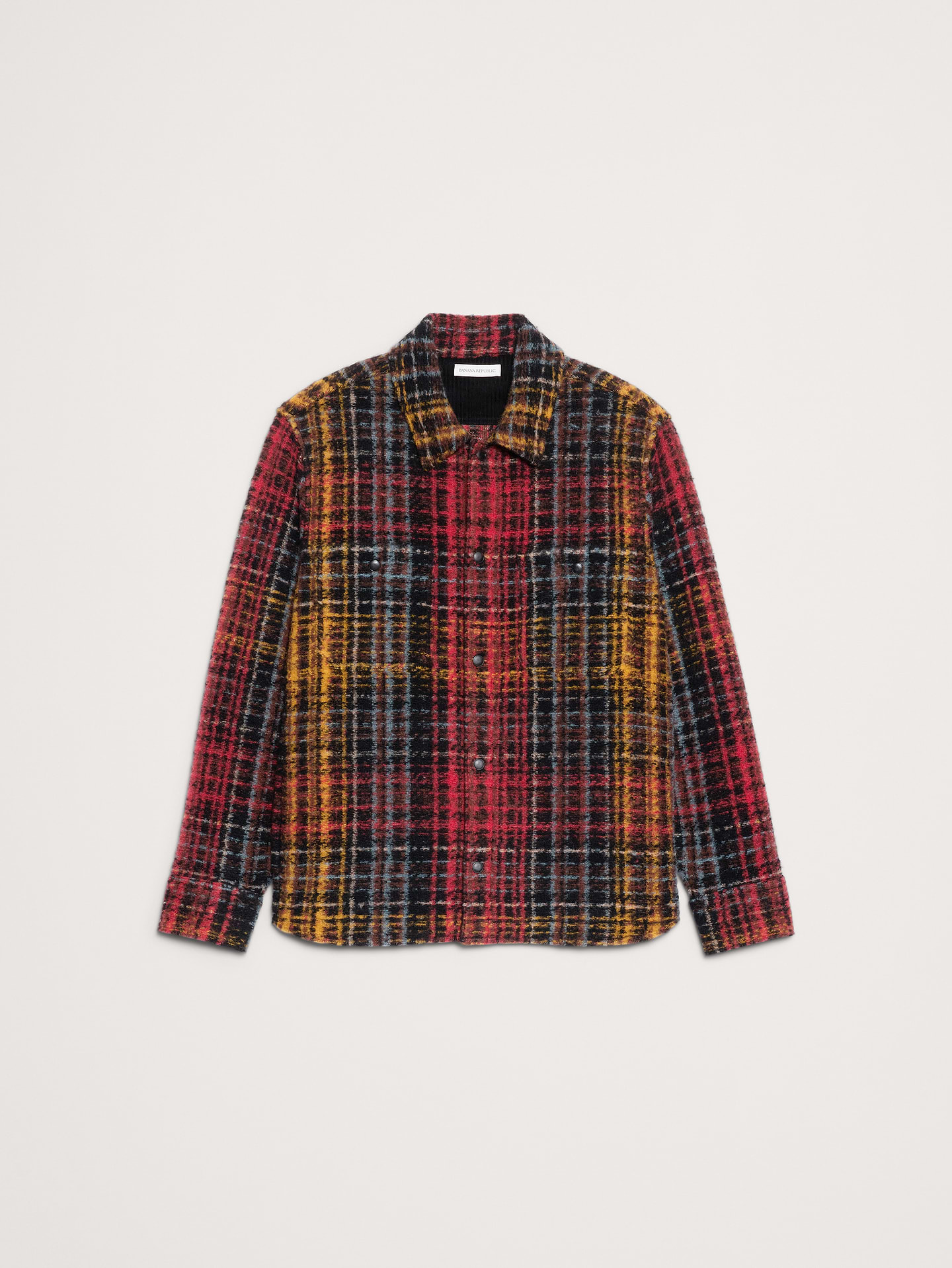 L'image numéro 5 présente Veste-chemise en tricot bouclé à carreaux