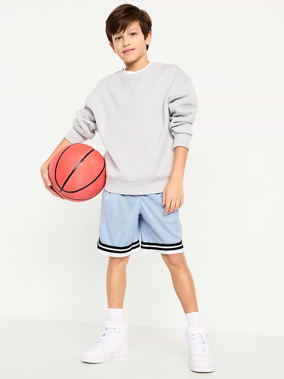 Short de basketball en maille, longueur genou pour garçon