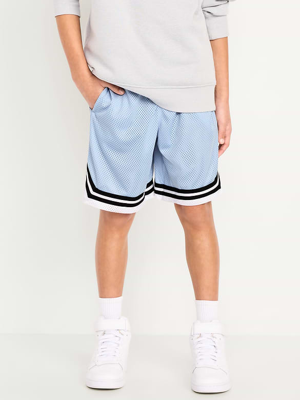 Short de basketball en maille, longueur genou pour garçon