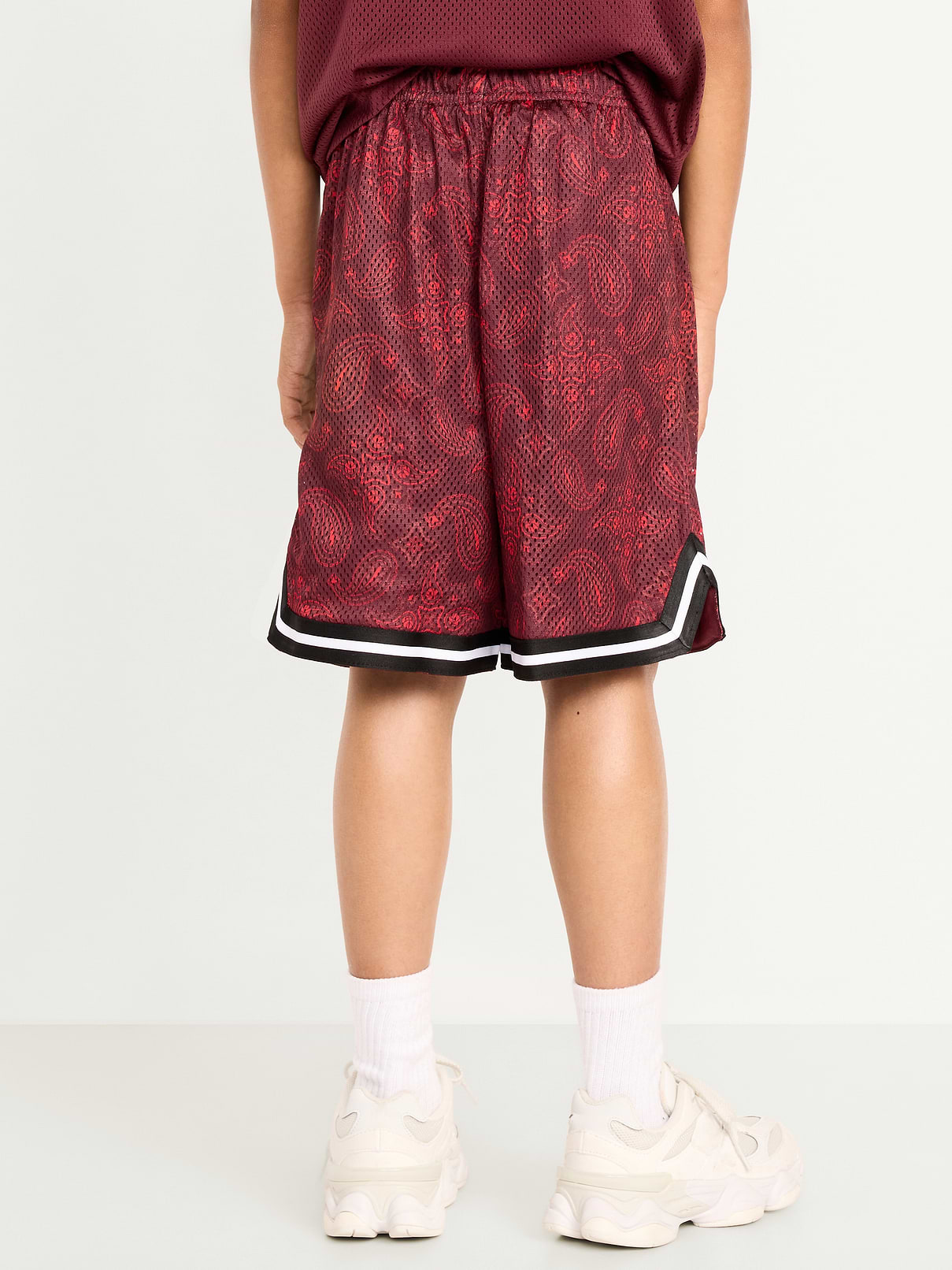 Image 2 of 5, Printed Mesh Basketball Shorts for Boys (At Knee)