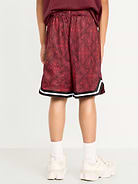 Image 2 of 5, Printed Mesh Basketball Shorts for Boys (At Knee)
