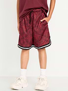 Image 3 of 5, Printed Mesh Basketball Shorts for Boys (At Knee)