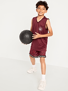 Image 1 of 5, elasticized waistband, adjustable drawstring, on-seam, striped tape trim at leg openings, vented sides, all-over paisley, Product #836810